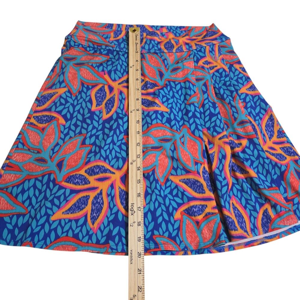 Dona Jo Athletic Skort Womens L Colorful Tropical ArtsyTennis Pickleball Skirt - Picture 13 of 13